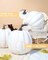 6" Large Pumpkins for Decorating - 4 PCS Big White Foam Decorative Artificial Pumpkins for Fall Decor, Paintable, Ideal for Halloween and Thanksgiving Table Decor.